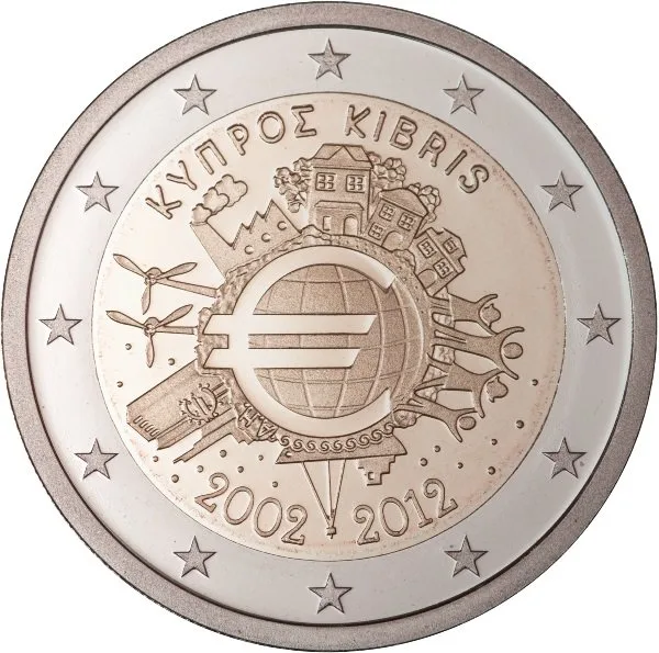 Zypern 10 Jahre Euro-Bargeld