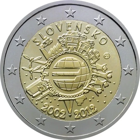 Slowakei 10 Jahre Euro-Bargeld