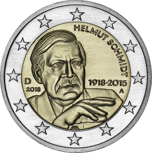 2018: 100. Geburtstag von Helmut Schmidt • zwei-euro.com